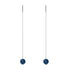 Sapphire Crystal | .925 Sterling Silver | Chain Drop Threader Kikiballa Earrings